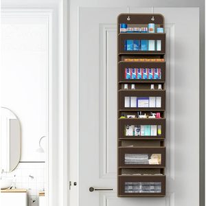Organizador de Almacenamiento para Puerta con 6 Bolsillos, Tela Marrón, para Productos de Bebé - Product Image 5