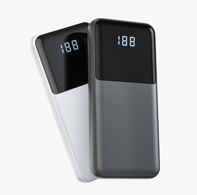Portable Li-Polymer Battery Power Bank 10000mAh 20000mAh 20W PD Fast Charging LED Display with 2 USB Type-C an Droid Cables