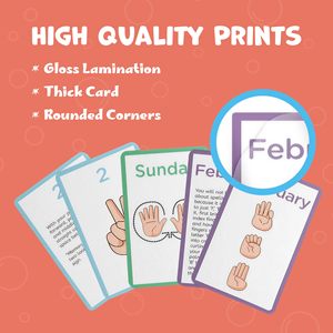 Tarjetas de lenguaje de señas en inglés para niños sordos, incluyen palabras de inicio, vocabulario y palabras de alta frecuencia, personalizables para el cliente - Product Image 1