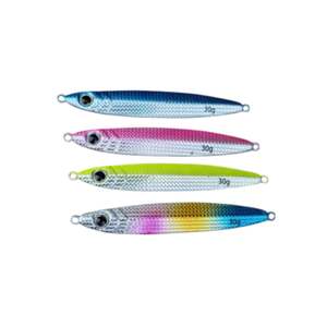Vente en gros de leurres métalliques à coulée lente de 7g et 30g, 8 couleurs, pour la pêche en bateau en <span class=keywords><strong>mer</strong></span>, ciblant le marlin, le snapper et la truite, avec hameçons - Product Image 5
