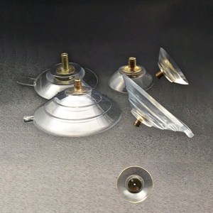 40 * M4 Coussinets à ventouse en <span class=keywords><strong>PVC</strong></span> transparent solide avec vis et écrou pour pare-soleil de voiture Tissu de verre Salle de bain Porte murale Fenêtre en verre - Product Image 1