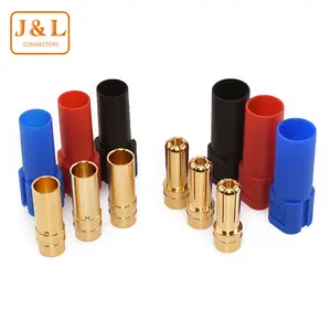 Male Female Connector 8mm Bullet 24K Gold-plated High Current Banana Plug Socket Connectors For RC Car ESC Lipo Battery