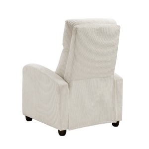 Juego de Sofá Cama Reclinable Manual Pary con Tela de Pana Acanalada Beige Cuadrada Convertible para Apartamentos y Hoteles - Product Image 3