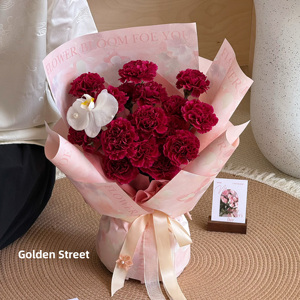 Mới Đào bạn yêu đơn giản Ins gió Hoa Giấy Gói giấy dày phong cách vật liệu đóng gói Hoa - Product Image 4