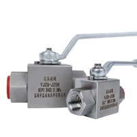 Válvula de Bola de Acero al Carbono de Control Manual de Alta Presión YANYE 31.5MPa 50MPa KHB/YJZQ con Roscas Internas Hidráulicas OEM -22-140F