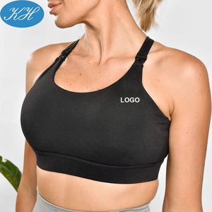 Soutien-gorge d'<span class=keywords><strong>allaitement</strong></span> en nylon et spandex personnalisé pour femmes, vêtements de <span class=keywords><strong>sport</strong></span>, soutien-gorge de <span class=keywords><strong>sport</strong></span> de maternité, soutien-gorge d'<span class=keywords><strong>allaitement</strong></span> noir - Product Image 5