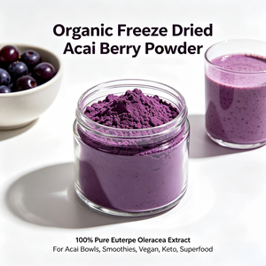Polvo de Acai Liofilizado 100% Puro, Extracto de Euterpe Oleracea para Smoothies y Bowls de Acai, Superalimento Vegano Keto - Product Image 1
