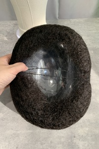 H370 Meilleures ventes Prothèse capillaire 8mm Afro Wave et Loose Wave avec base en PU et dentelle complète pour hommes noirs, 100% cheveux humains bouclés afro, expédition immédiate - Product Image 3