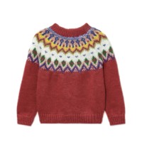 AiNear Vente en gros de logo personnalisé Oem & Odm Winter Unique Long Sleeve CrewNeck Fair Isle Handmade Women Mohair Knitted Sweater
