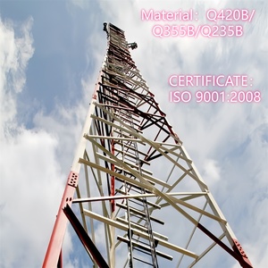 Tour de communication autoportante à 3 pieds angulaires galvanisée pour l'extérieur, 19 27 37 47M, connectivité satellite 5G 4G en zone rurale - Product Image 2