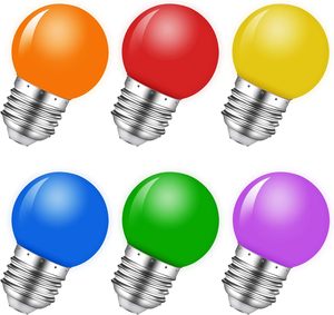 Ampoules LED multicolores 1W pour décoration de Noël extérieure, base E27/B22, plastique, blanc chaud doux 2700K - Product Image 3