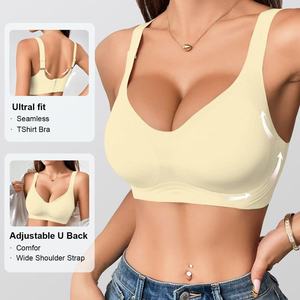 Soutien-gorge de sport sans coutures pour femmes, sans armatures, push-up, respirant, grande taille, vêtements de fitness - Product Image 4