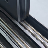 Ventana Corredera Antirrobo e Impermeable Deioux con Malla, Ventanas Residenciales de Repuesto de Aluminio y Vidrio
