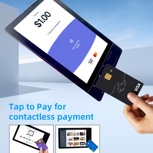 10inch máy tính bảng phía trước NFC Reader GMS chứng nhận tap để trả Android 14 máy tính bảng PC thanh toán Di động quốc tế POS thiết bị đầu cuối - Product Image 2