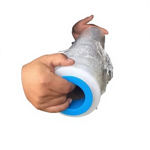 <span class=keywords><strong>Film</strong></span> PE à poignée intégrée pour emballage, mini-rouleau de <span class=keywords><strong>film</strong></span> d'emballage de 10 cm et 50 cm de large, <span class=keywords><strong>gadget</strong></span> de protection manuel - Product Image 1