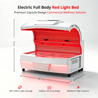 Lit de luminothérapie motorisé à lumière rouge pour tout le corps avec 4 longueurs d'onde 633nm/810nm/850nm/940nm, chambre de photobiomodulation
