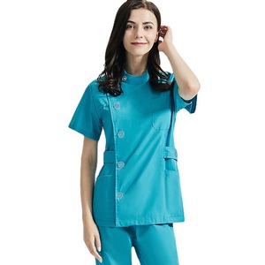Trajes de dentista para mujer, conjuntos elásticos transpirables para mujer, conjuntos de uniformes médicos de Spandex PARA ENFERMERÍA - Product Image 1