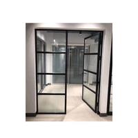 Prix usine verre à battant Double vitrage aluminium porte en verre trempé pour balcon Bâtiment Commercial Appartement Maison Chambre
