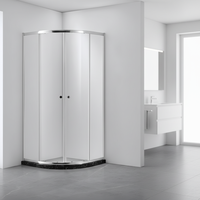 Cabine de douche moderne en alliage d'aluminium avec verre enduit de 6 mm d'épaisseur Dimensions personnalisées Conception du cadre