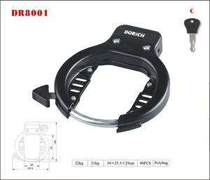 Antivol de vélo en plastique à cadre épais avec cylindres en acier, protection anti-corrosion, modèle DR8002 10x1500mm - Product Image 2