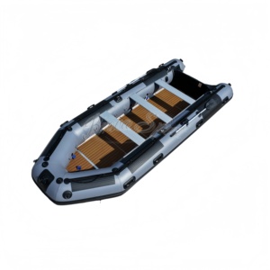 Bateau pneumatique robuste très vendu, 530 cm, idéal <span class=keywords><strong>pour</strong></span> les sorties de pêche, couleur gris foncé, avec certification de sécurité CE - Product Image 1