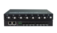 Convertidor de Medios de Fibra Óptica Gigabit Ethernet de Venta Caliente de Fábrica, Switch de 20KM con 8 SC + 2 RJ45 para Red