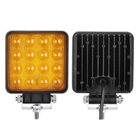 4.5 pouces 48W LED lumière de travail ambre tout-terrain 4x4 projecteur 12V 24V pour camion voiture moto tracteur pelles SUV ATV phare LED