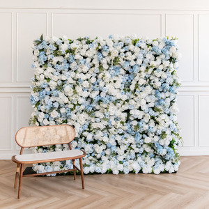 HK-FW007 rose Flower Wall panel roll up Flower Wall <b>8</b>*8ft 5ft Flower Wall silk 5d floral artificial backdrop 3d - Product Image 6