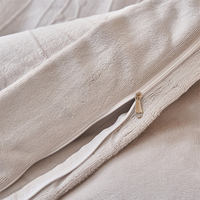 Parure de lit en velours de lait gaufré papillon, ensemble de literie de luxe en polyester doux avec boutons décoratifs, draps de lit chauds pour l'hiver