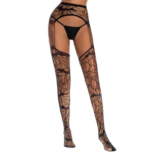 CIVET Hot Animal Pattern Designer Black Stockings Panty Hose Sexy Lace Stockings