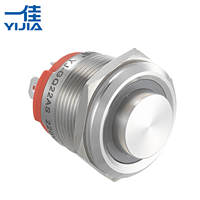 Interruptor de Botón Pulsador de Encendido/Apagado para Equipos Mecánicos de Alta Corriente de 22 mm, con Bloqueo, Momentáneo, Normalmente Abierto, con Indicador Luminoso