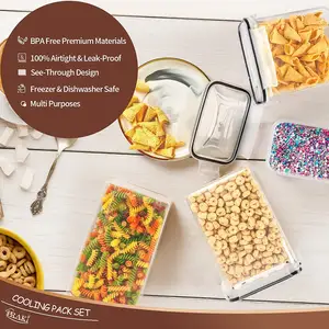 Set da 24 pezzi Dispenser per contenitori per cereali in plastica senza BPA contenitore ermetico per cereali a tenuta stagna contenitore per alimenti secchi
