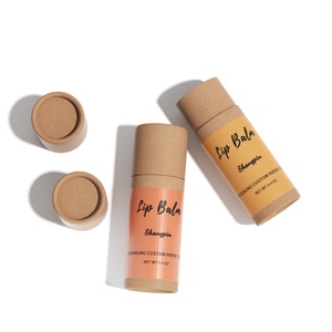 Eco-Friendly Paperboard Lip Balm <strong>Container</strong> Deodorant Skincare <strong>Type</strong> Custom Logo Kraft Paper <strong>Push</strong>-Up Lip Balm Packaging Tube - Product Image 4