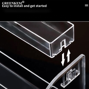 Nhiều lớp trong suốt Acrylic sơn móng tay hiển thị đứng mỹ phẩm tổ chức cửa hàng móng tay Hiển thị Kệ kết hợp kích thước móng tay hiển thị giá - Product Image 5