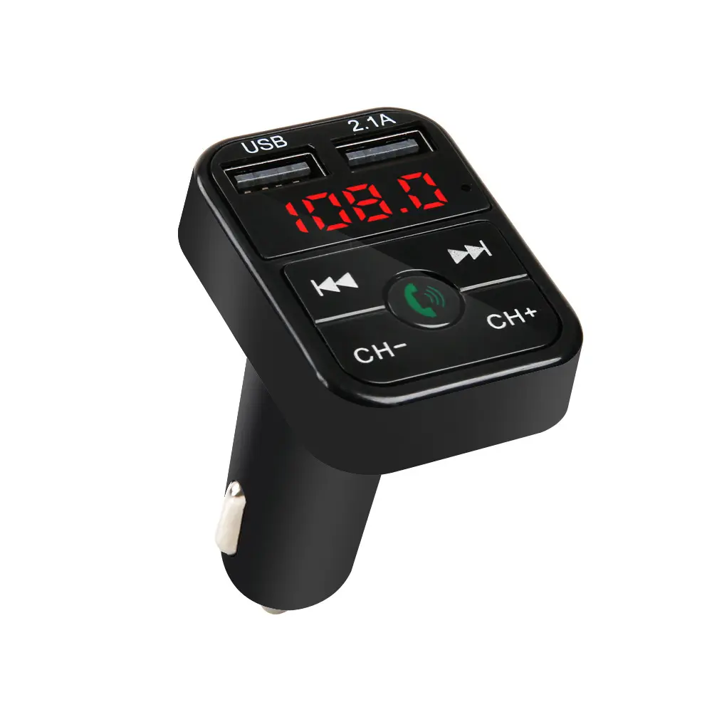 Car Bluetooth 5.0 FM Transmitter Wireless Handsfree Audio Receiver Auto MP3 Player 2.1A Dual USB Fast Charger Car Accessories