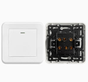 White 4 Gang 1 Way Wall <b>Switch</b> Modern Electrical <b>Light</b> <b>Switch</b> Socket for Home Hotel Apartment - Product Image 5