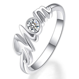 Anello Madre Figlia per Donne, Dolce Regalo per la Famiglia, Gioiello da Dito alla Moda - Product Image 1