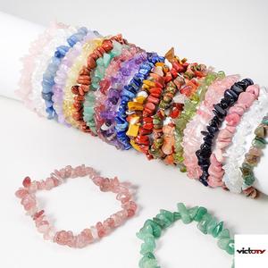 2312กำไลหินโมราคริสตัลธรรมชาติแบบไม่สม่ำเสมอสำหรับสุภาพสตรี DIY ผงวัสดุที่หลากหลาย - Product Image 2