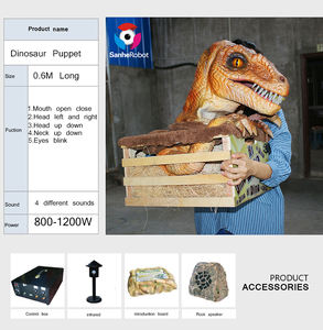 Marionnette à main Animatronic Dinoaur Marionnette à main Animatronic Baby Dinosaur avec <span class=keywords><strong>plume</strong></span> - Product Image 5