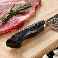 Couteau de chef en acier damas cuivré de haute qualité de 8 pouces, 33 couches, avec cœur VG10, ultra-affûté, couteau de cuisine japonais, manche en fibre végétale