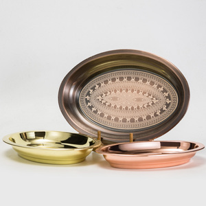 Assiettes à dîner en acier inoxydable avec plateau en forme d'oeuf, plateau <span class=keywords><strong>de</strong></span> <span class=keywords><strong>service</strong></span> nouveau design pour les fêtes <span class=keywords><strong>de</strong></span> mariage, <span class=keywords><strong>plat</strong></span> ovale <span class=keywords><strong>de</strong></span> qualité alimentaire - Product Image 3