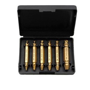 Juego de 6 extractores HSS de doble cabeza para tornillos, destornillador para extracción de tornillos, juego de puntas de destornillador para tornillos rotos - Product Image 1