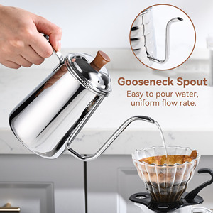 กาต้มน้ำคอห่านสแตนเลส 304 ขนาด 700 มล. สลักลายได้ตามต้องการ - Product Image 3