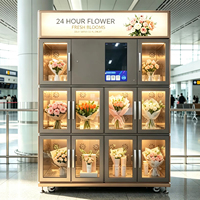 Distributeur automatique de fleurs en libre-service 24h/24 pour aéroports à fort trafic et gares