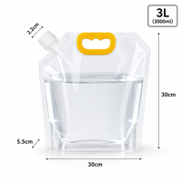 Échantillon Gratuit – Sacs Doypack à Bec Verseur Imprimés, Qualité Alimentaire, Robustes, avec Bouchon Flip-Top, à Large Ouverture, Sans Odeur, pour Eau et Shampooing 3L