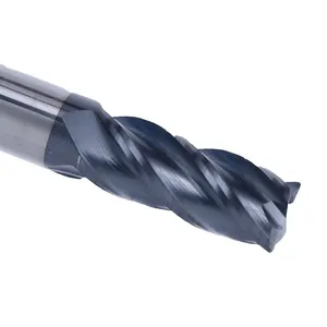 HRC45 fresa ferramentas de corte final moinho aço alumínio 4 flauta carboneto endmill