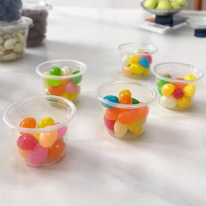 Recipientes Redondos Desechables de PP Transparente, Libres de BPA, de 1oz, 2oz, 3oz, 4oz y 5oz, con Tapas, para Preparación de Comidas - Product Image 2