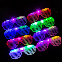 Lot de 24 lunettes LED qui brillent dans le noir, en plastique, pour fêtes, anniversaires, Halloween, carnaval