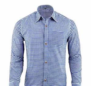 Chemise Traditionnelle Bavaroise Bleue pour Homme, Style Oktoberfest, Décontractée, en Coton Respirant, Manches Longues, Anti-Boulochage, Tailles S à 4XL - Product Image 1