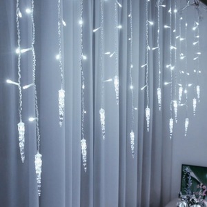 Led giáng sinh đèn trang trí với bông tuyết Rèm bầu không khí kỳ nghỉ chuỗi cây đèn nhấp nháy IP65 đánh giá cho sử dụng ngoài trời - Product Image 4